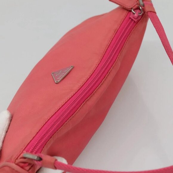 PRADA Accessory Pouch Nylon Pink Silver Auth 136404 - Picture 7 of 16
